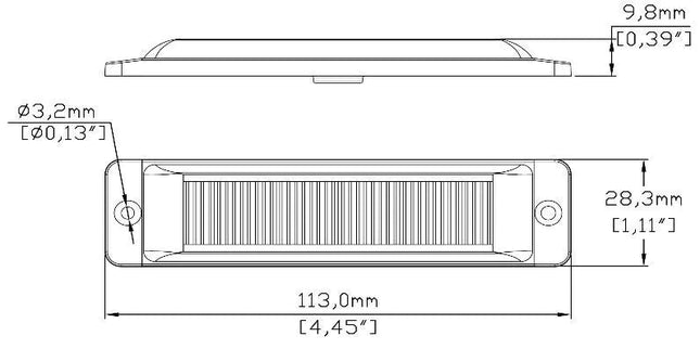 PLAT6 - LED flitser | 180° brede hoekflitser
